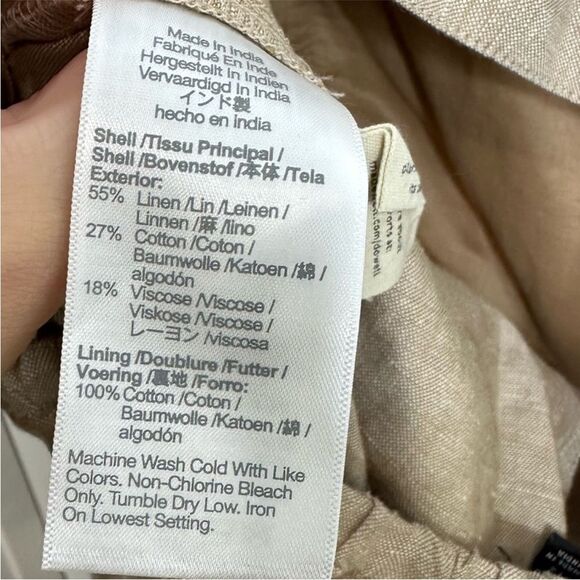 Madewell Linen-Blend Ruffle Tie-Back Jumpsuit New - Picture 7 of 9